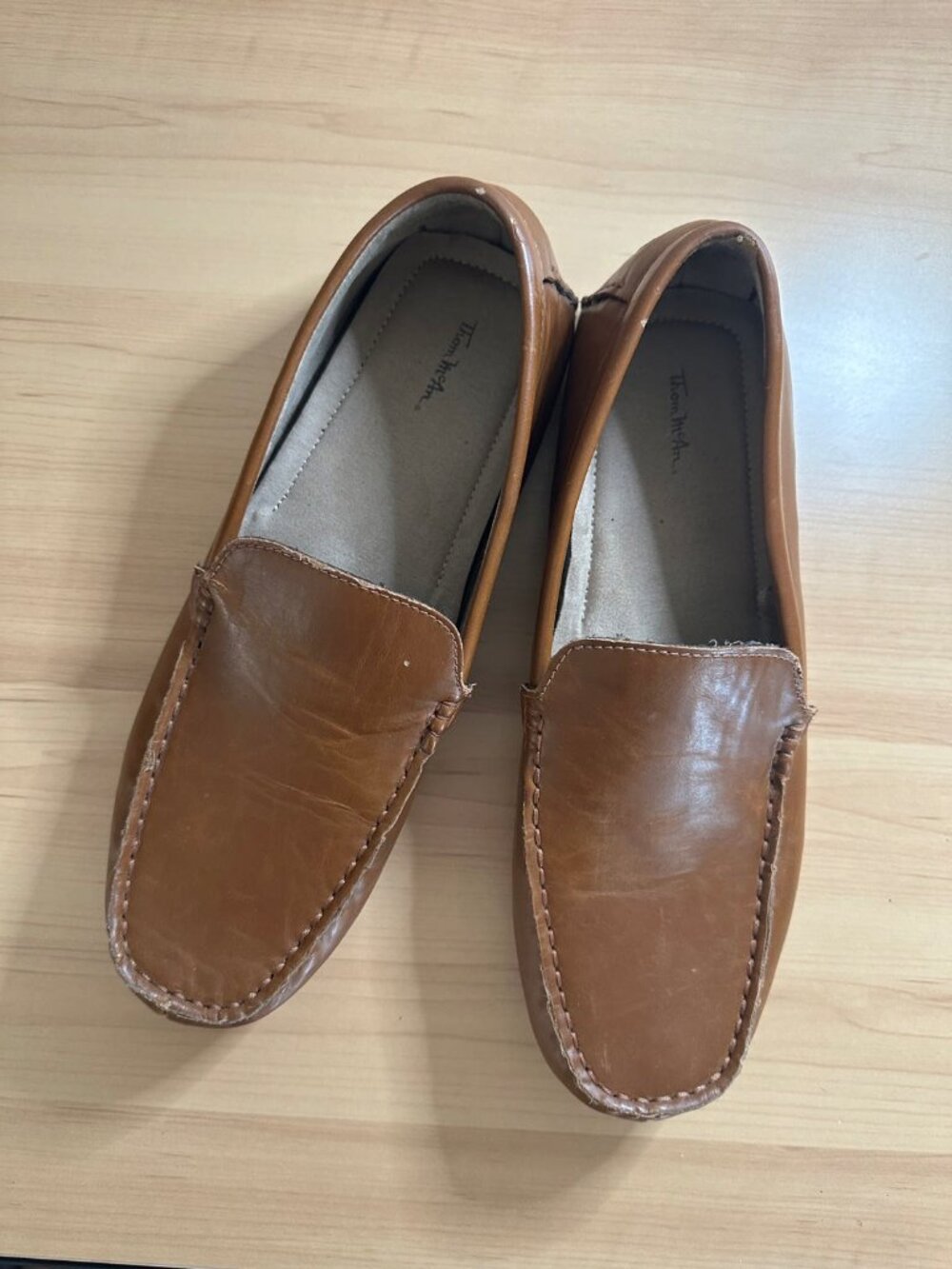 Thom McAn Brown Leather Loafers | Classic Slip‑On Comfort Shoes - Picture 5 of 6